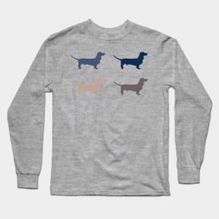 Elegant Wood Dachshund Long Sleeve T-Shirt